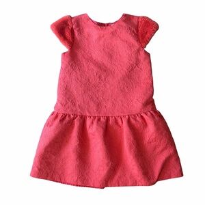 Janie and Jack Coral Brocade Textured Dress